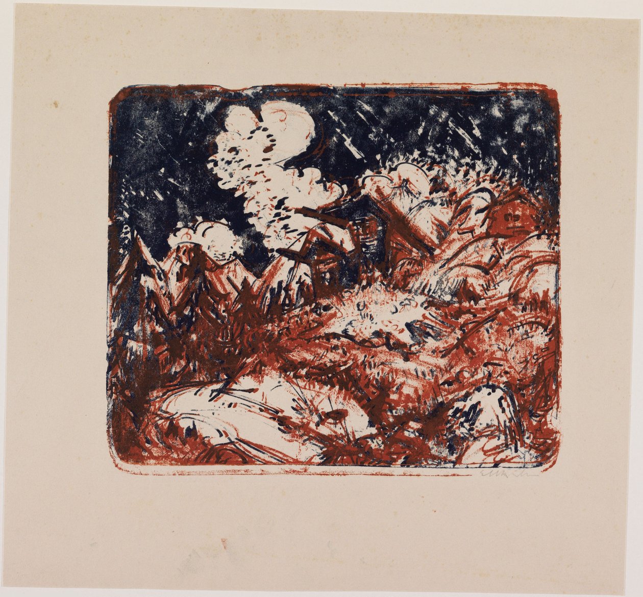 Alpine Huts by Ernst Ludwig Kirchner