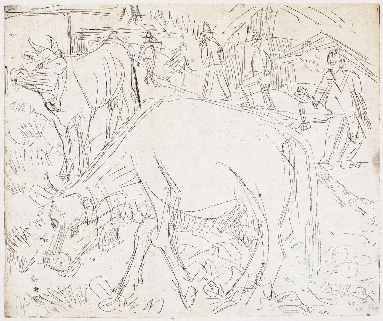Alpine Scene by Ernst Ludwig Kirchner