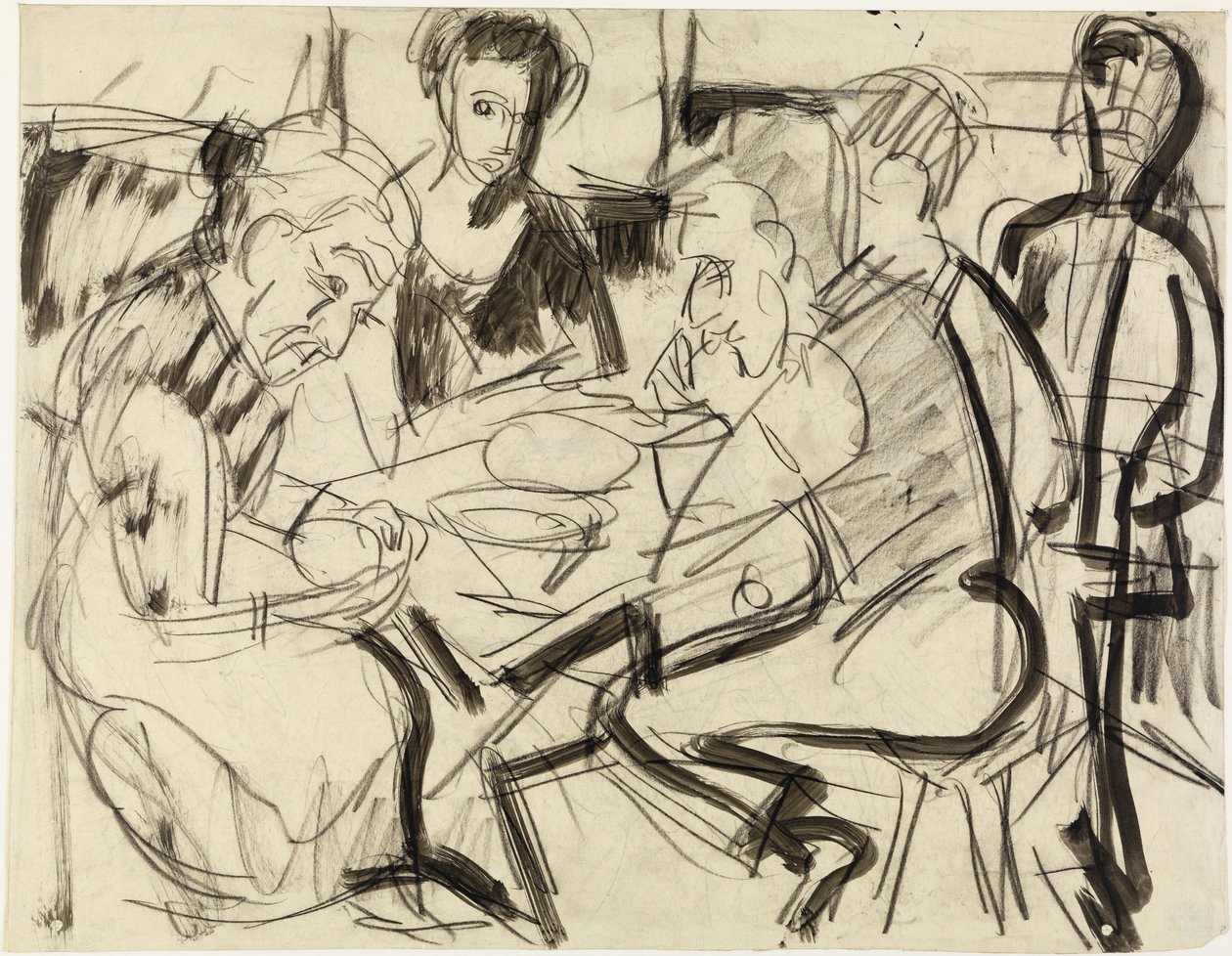 Peasant Family at the Table by Ernst Ludwig Kirchner