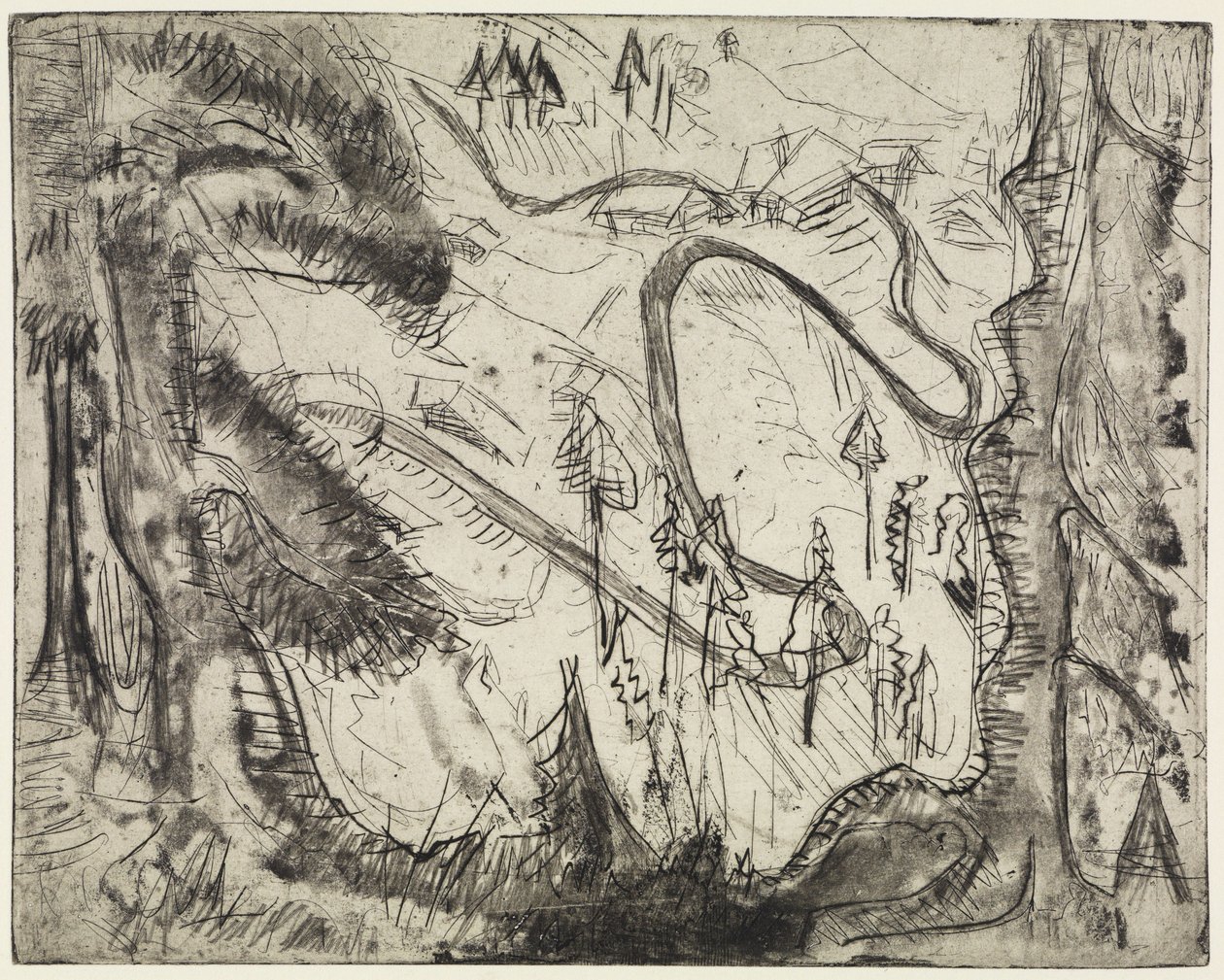 Mountain Path, Seen from Above by Ernst Ludwig Kirchner