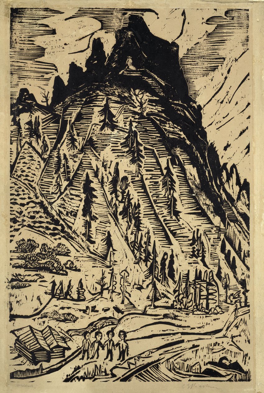 The Mountain by Ernst Ludwig Kirchner