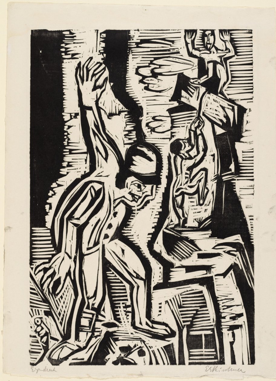 The Mountaineers by Ernst Ludwig Kirchner