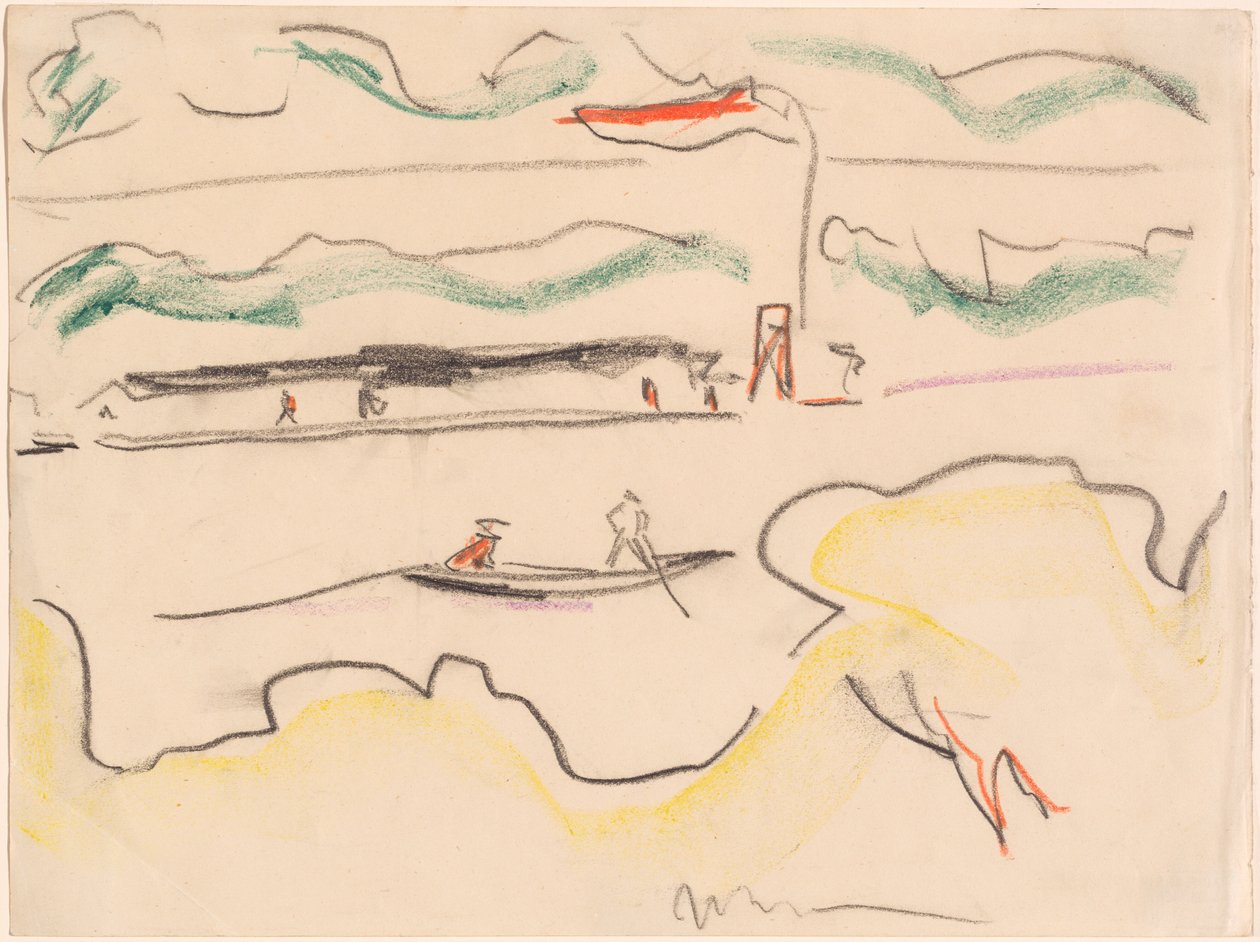 Elbe Landscape Near Dresden by Ernst Ludwig Kirchner