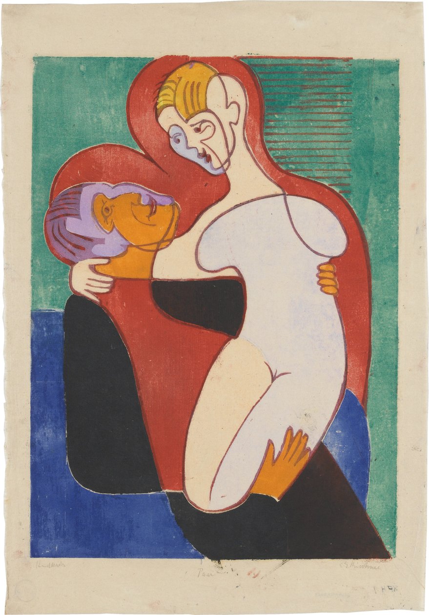 Elisabeth and Julius Hembus (Lovers; The Hembusses) by Ernst Ludwig Kirchner