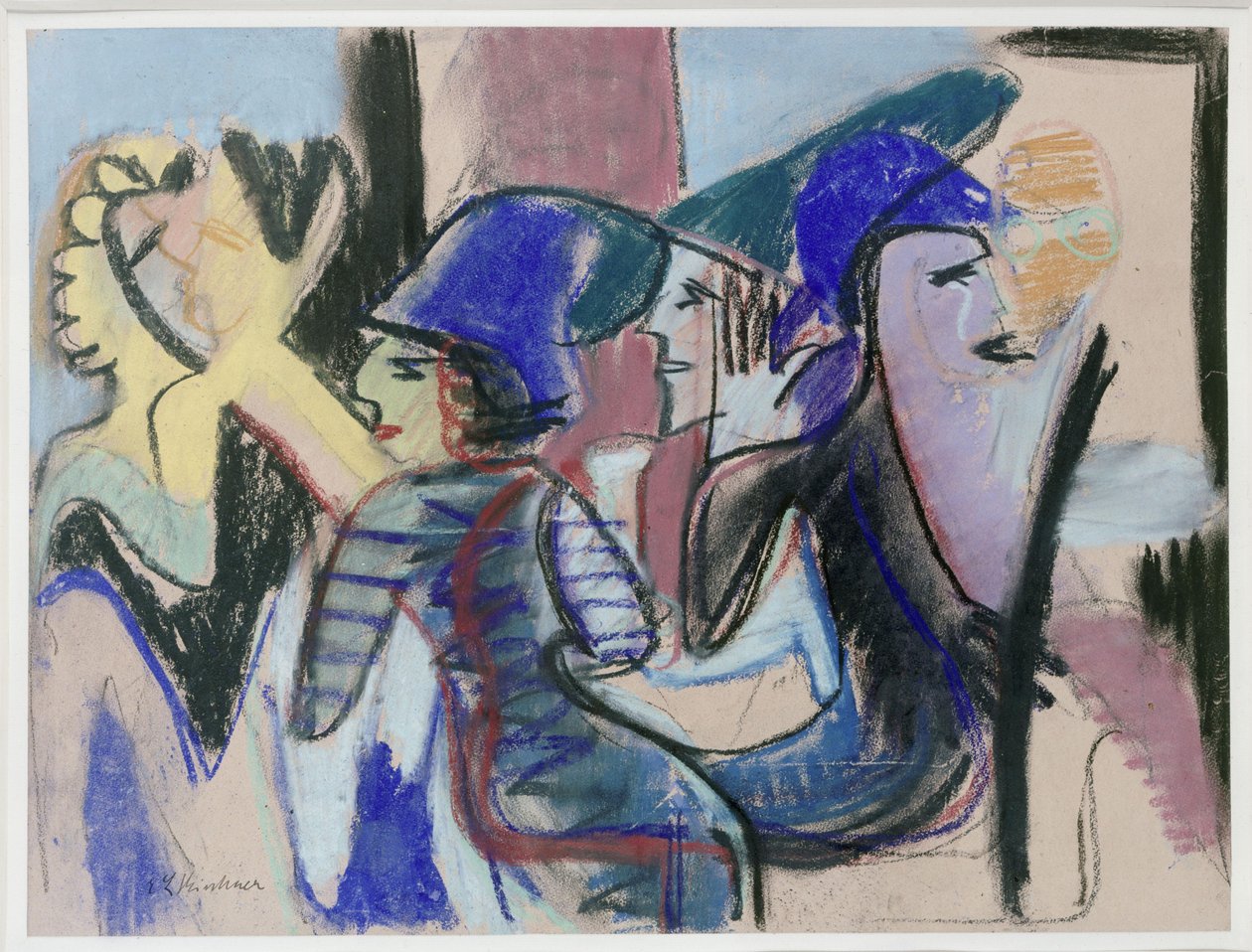 Five People in the Café by Ernst Ludwig Kirchner