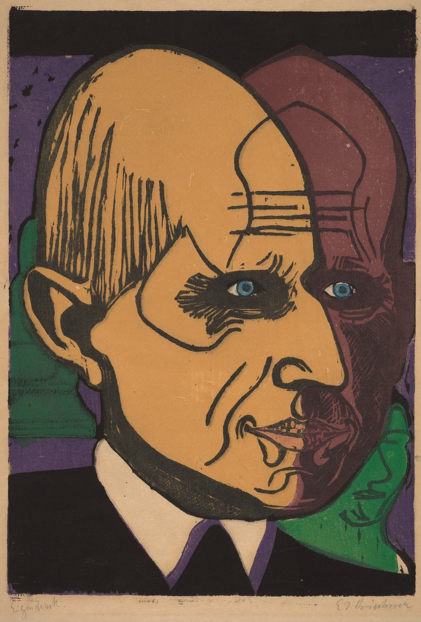Head of Dr. Bauer by Ernst Ludwig Kirchner