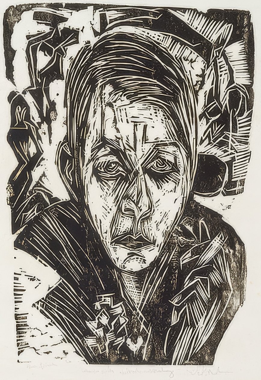 Young Girl with Cigarette by Ernst Ludwig Kirchner
