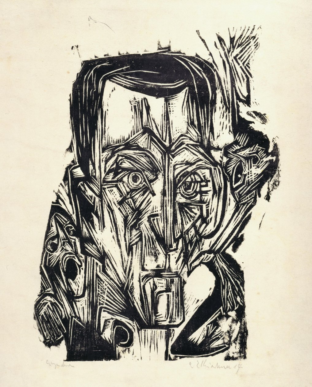 Head Poet Frank I by Ernst Ludwig Kirchner