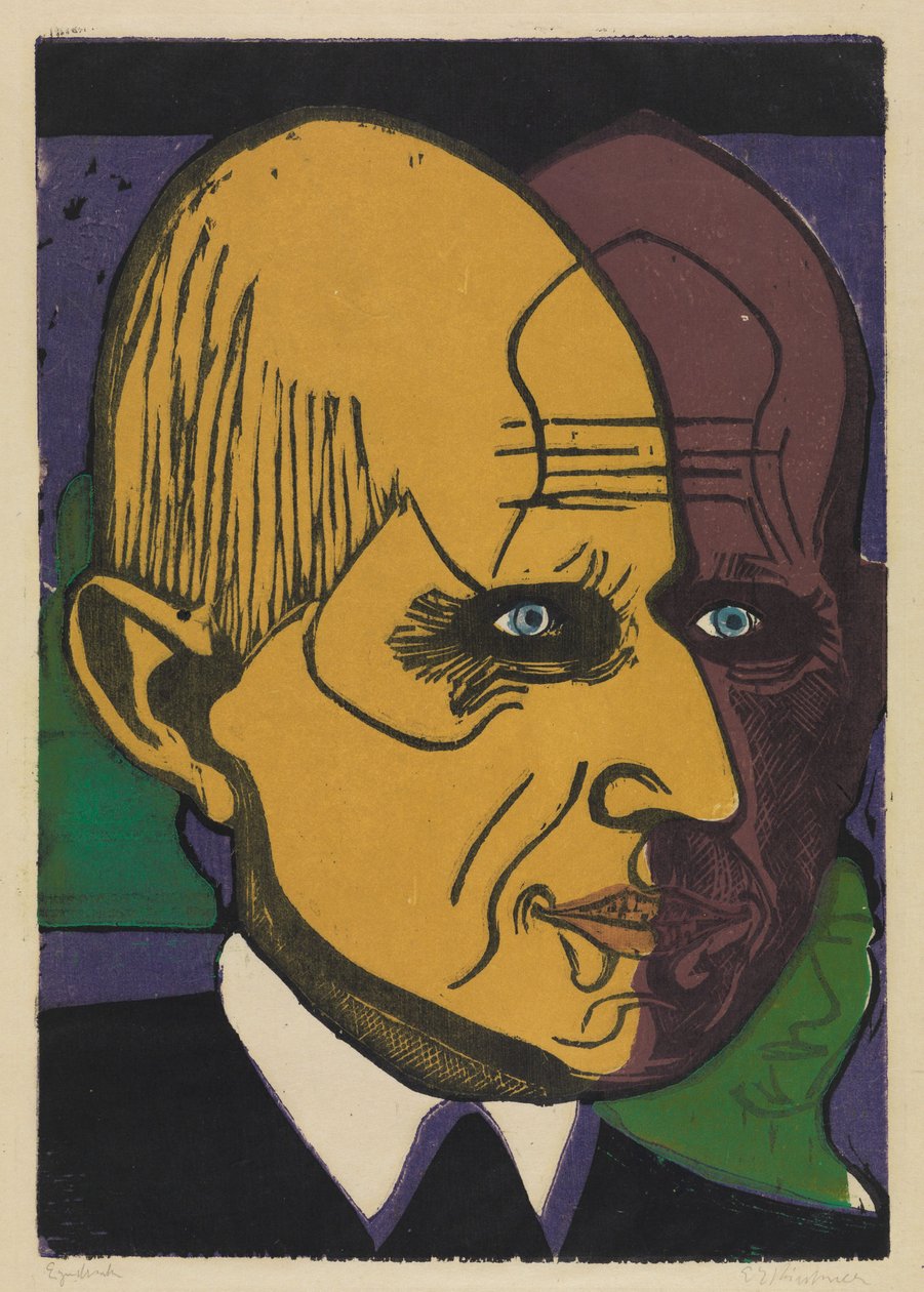 Head of Dr. Bauer by Ernst Ludwig Kirchner
