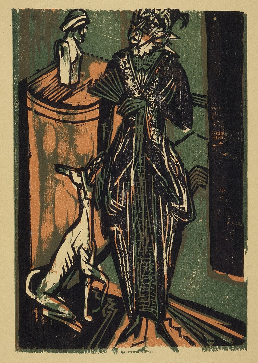 Lady with Dog by Ernst Ludwig Kirchner