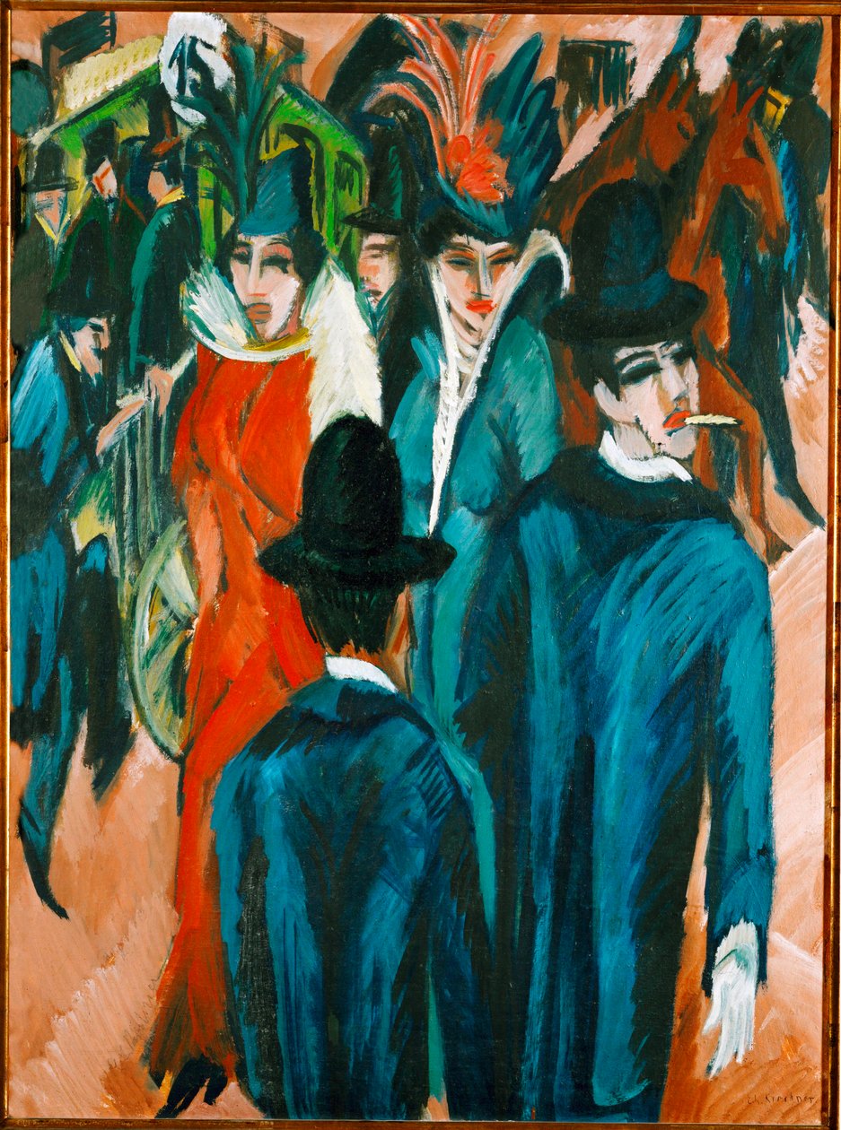 People on the street by Ernst Ludwig Kirchner