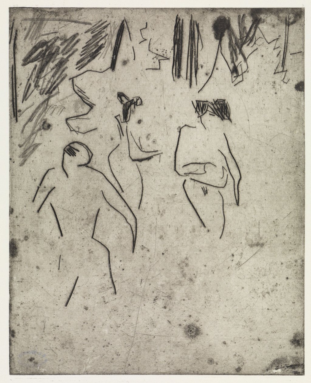 Moritzburg Bathers in the Thicket/The Sick Dodo by Ernst Ludwig Kirchner