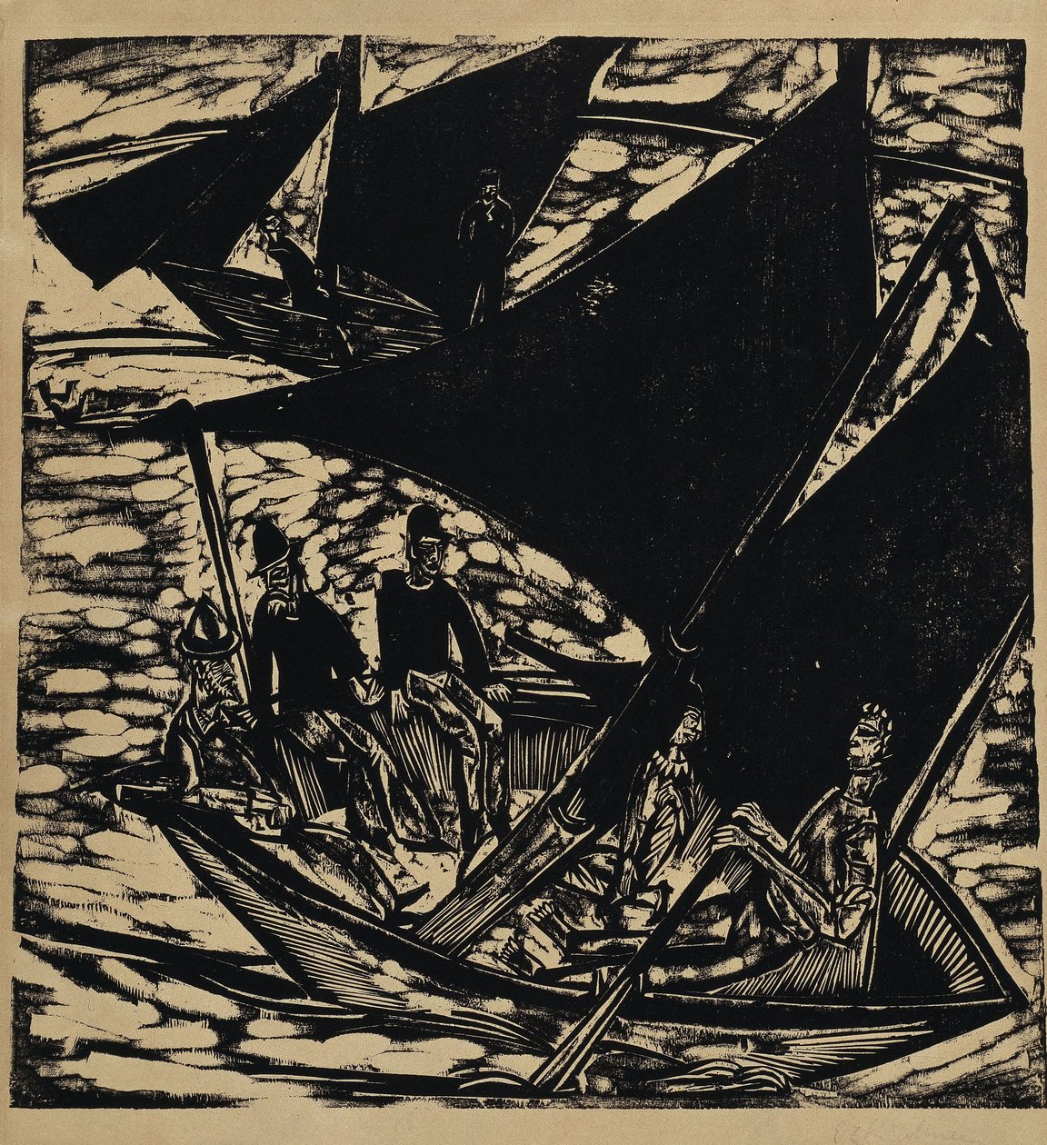 Sailboats near Fehmarn by Ernst Ludwig Kirchner