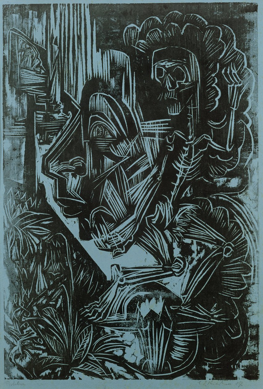 Self Portrait with Death Dancing, 1917