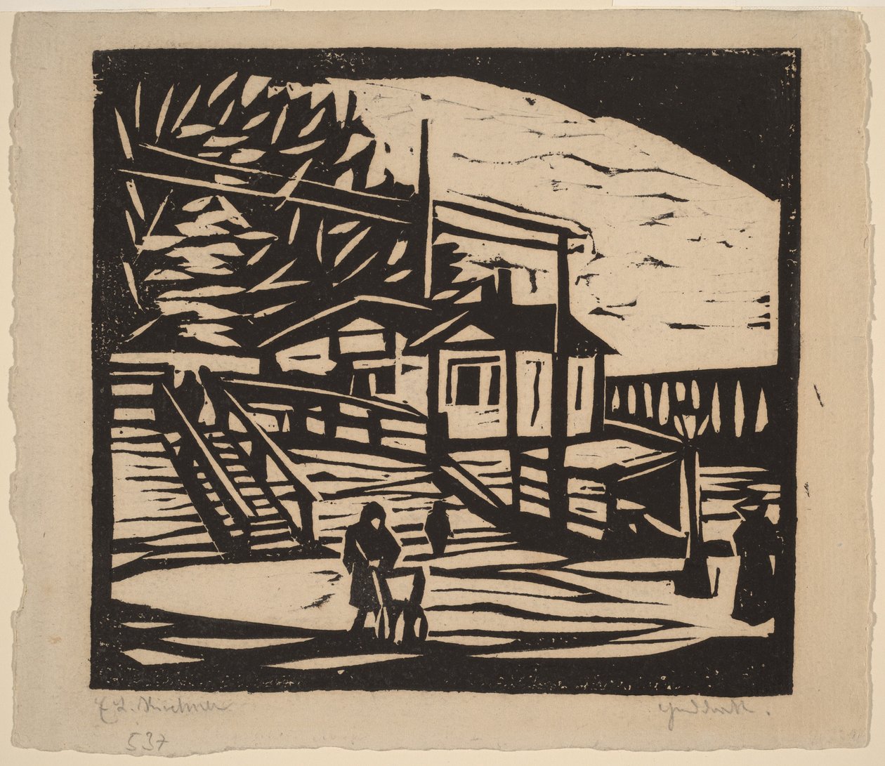 Shed on the Bank of the Elbe by Ernst Ludwig Kirchner