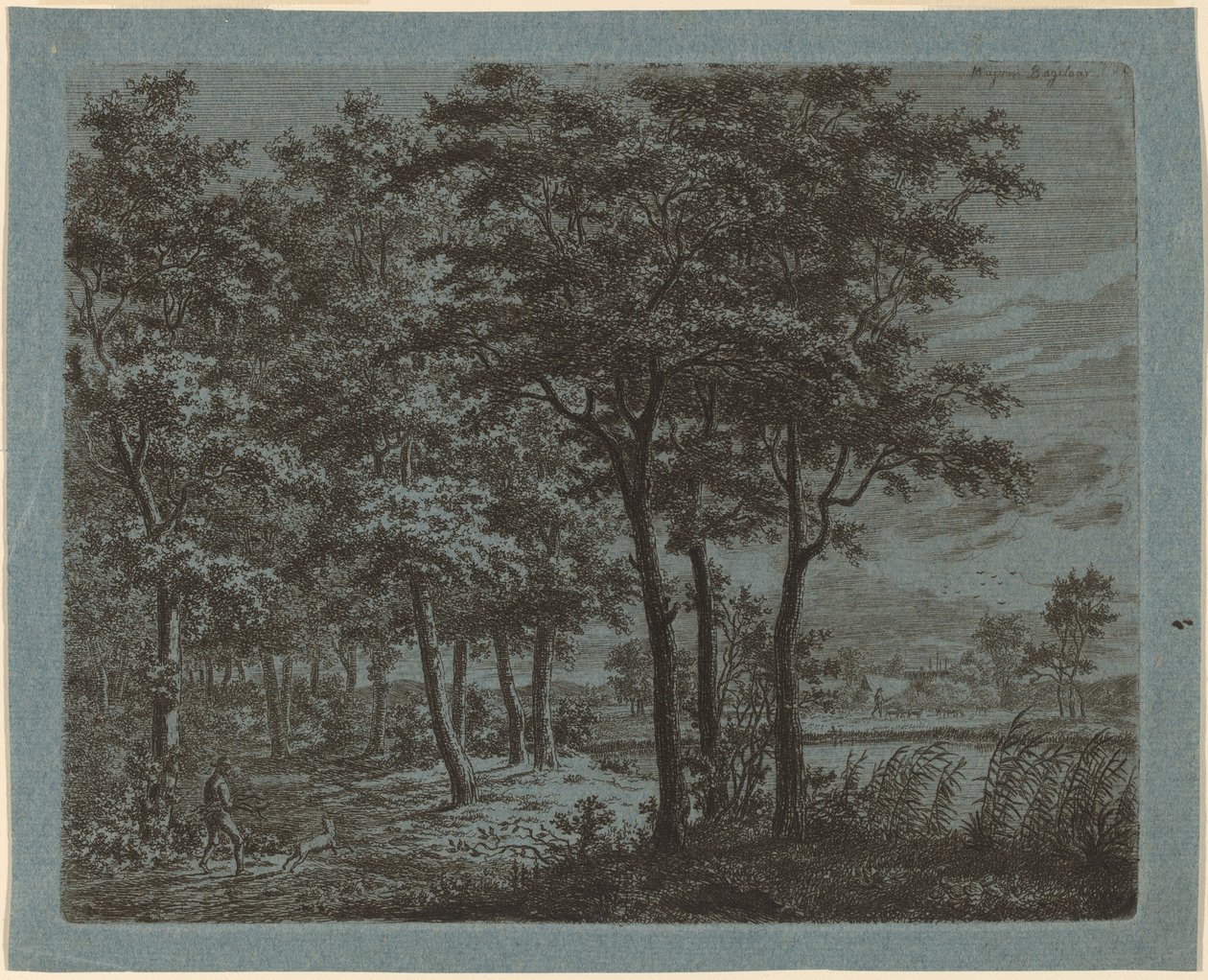 Landscape with a Peasant Carrying Firewood by Ernst Willem Jan Bagelaar