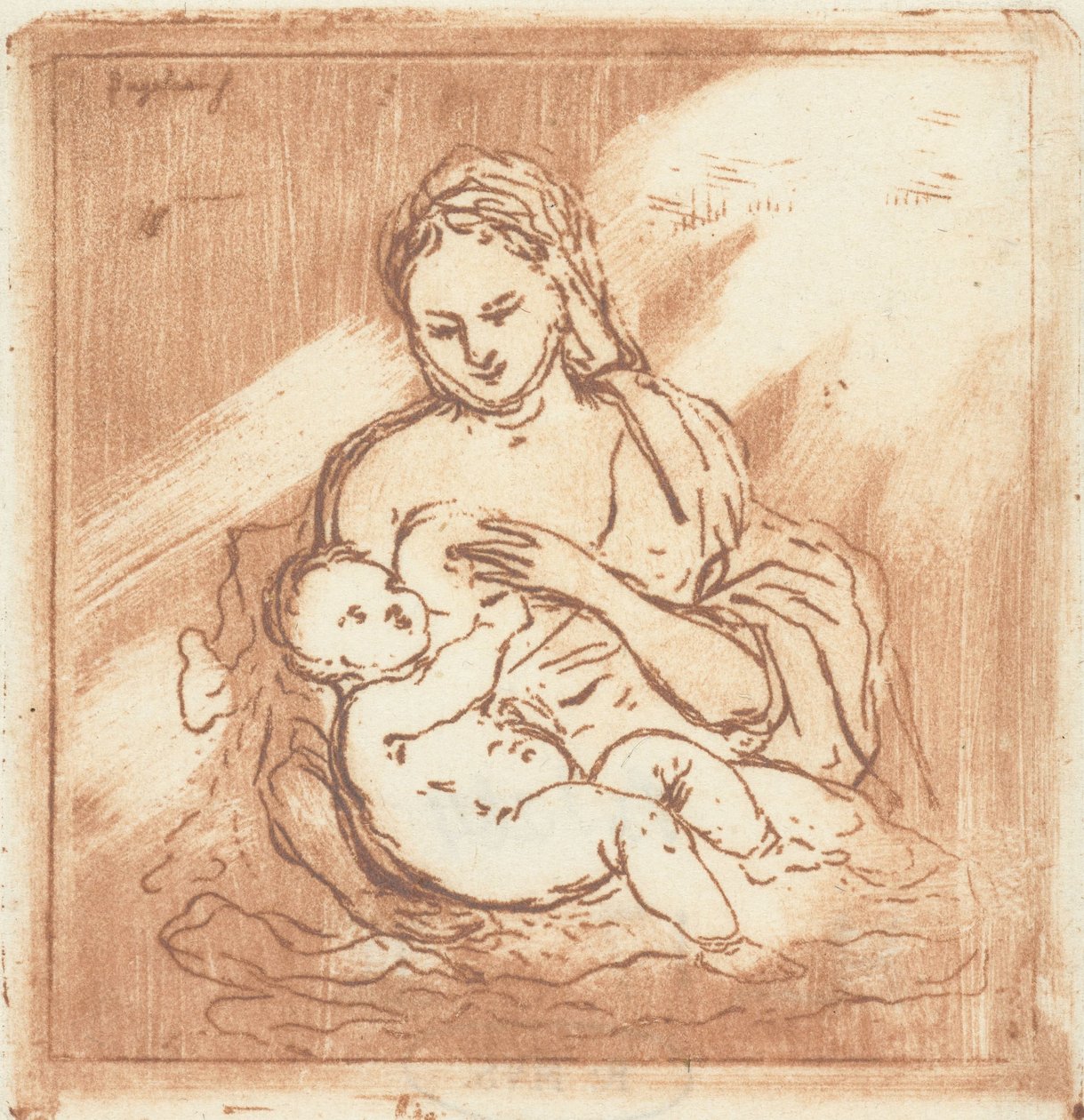 Mary Gives Christ the Breast by Ernst Willem Jan Bagelaar