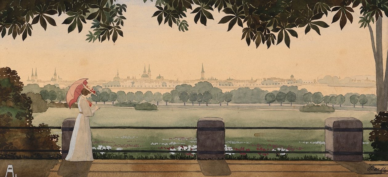 Square at Marly, Lubeck by Erwin Barth