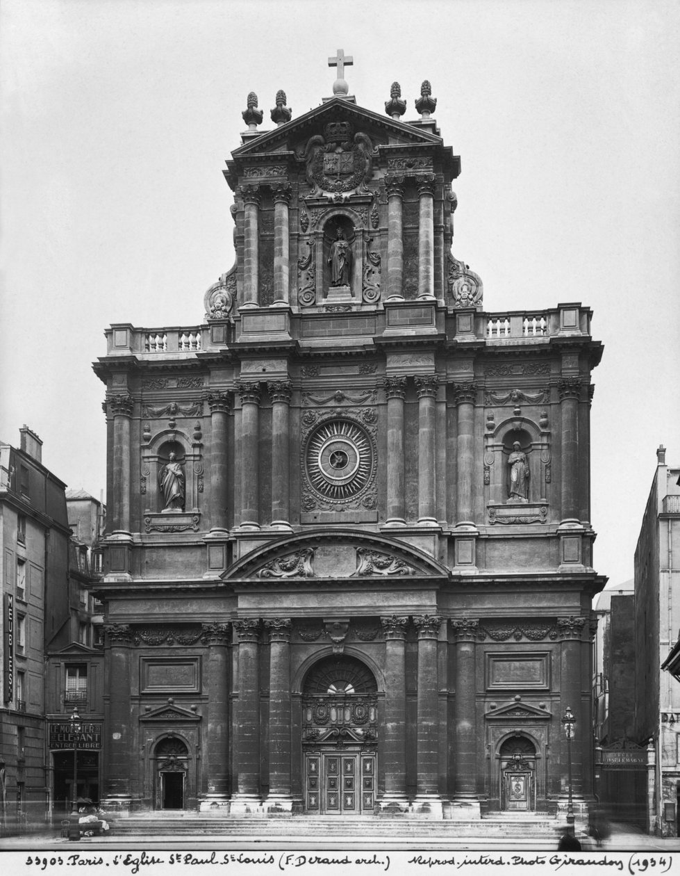 View of the facade of the Church of Saint-Paul-Saint-Louis, Paris by Etienne and Derand, F. Martellange