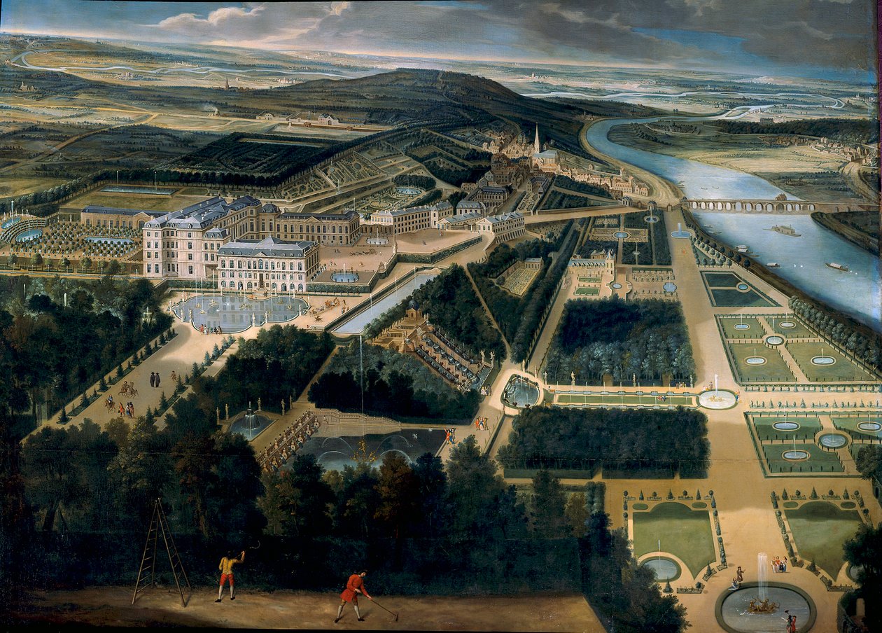 General View of the Castle and Gardens of Saint Cloud by Etienne Allegrain (1675). Château de Versailles by Etienne Allegrain