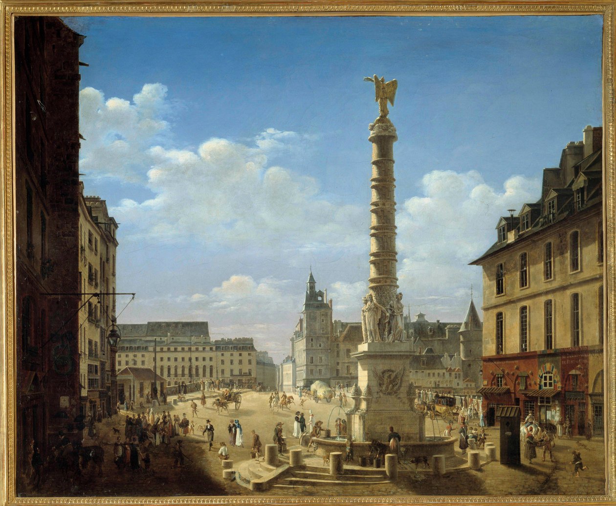 La place et la fontaine du Chatelet by Etienne Bouhot