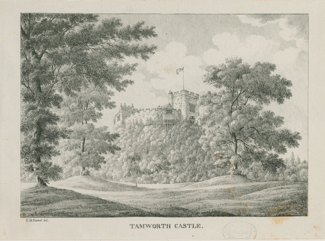 Tamworth Castle by Etienne Bruno Hamel