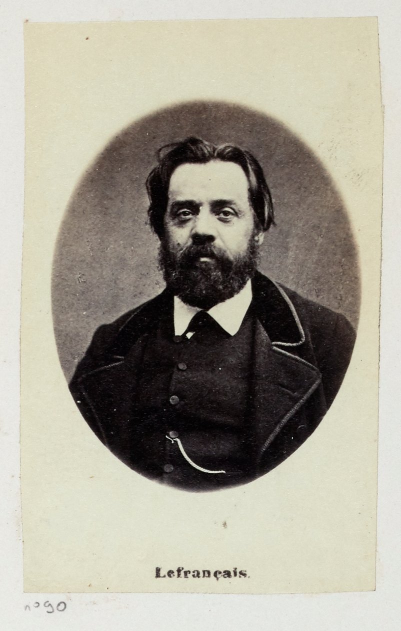 Lefrançois Adolphe Gustave, known as Gustave Lefrançais (1826-1901). Teacher, he created in 1849 with Pauline Roland (1805-1852), the Association of Socialist Teachers. Member of the Commune, he sat on the Commission of Labor and Finance. by Etienne Carjat
