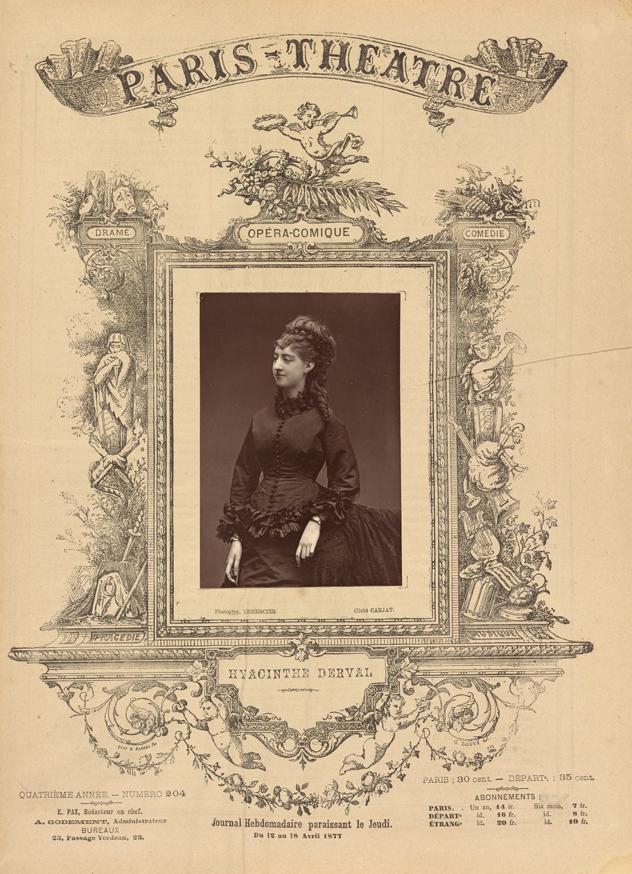 Paris Theatre: Hyacinthe Derval by Etienne Carjat