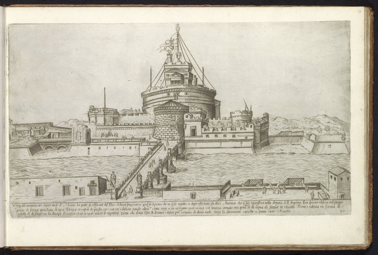 Castle of the Holy Angel and the Bridge of Angels in Rome