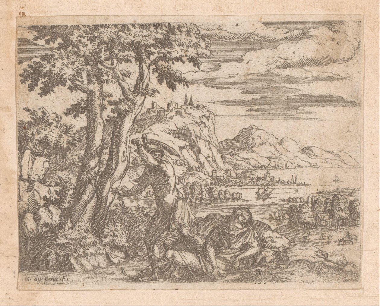 Landscape with Jupiter and Io by Etienne Duperac