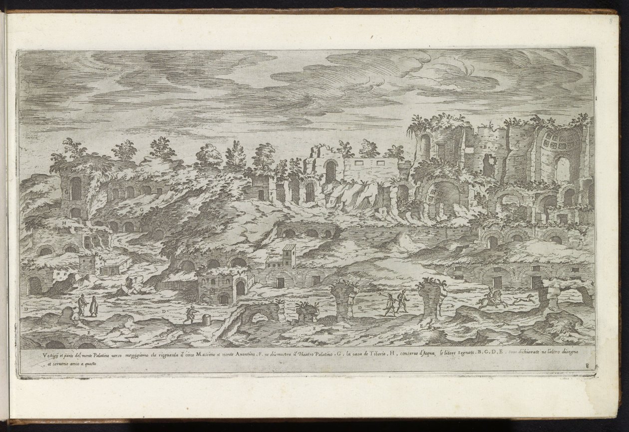 Palatine Hill in Rome by Etienne Duperac