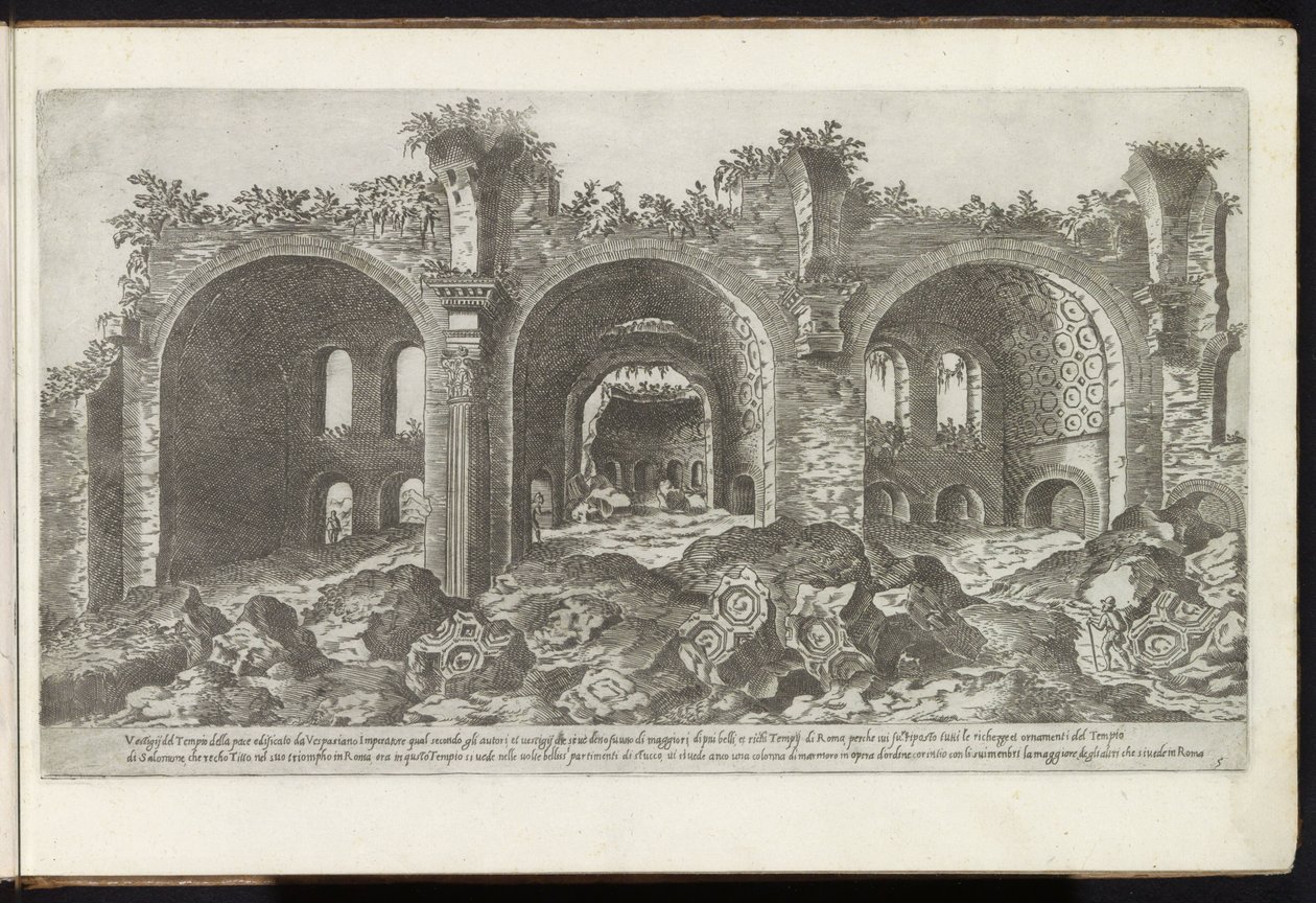 Ruins of the Basilica of Maxentius in Rome (Buildings from antiquity) by Etienne Duperac