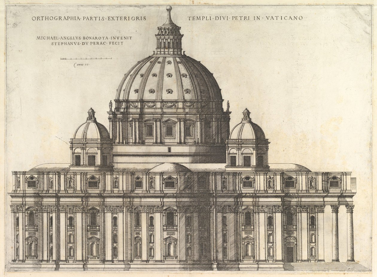 Speculum Romanae Magnificentiae: Elevation Showing the Exterior of Saint Peter