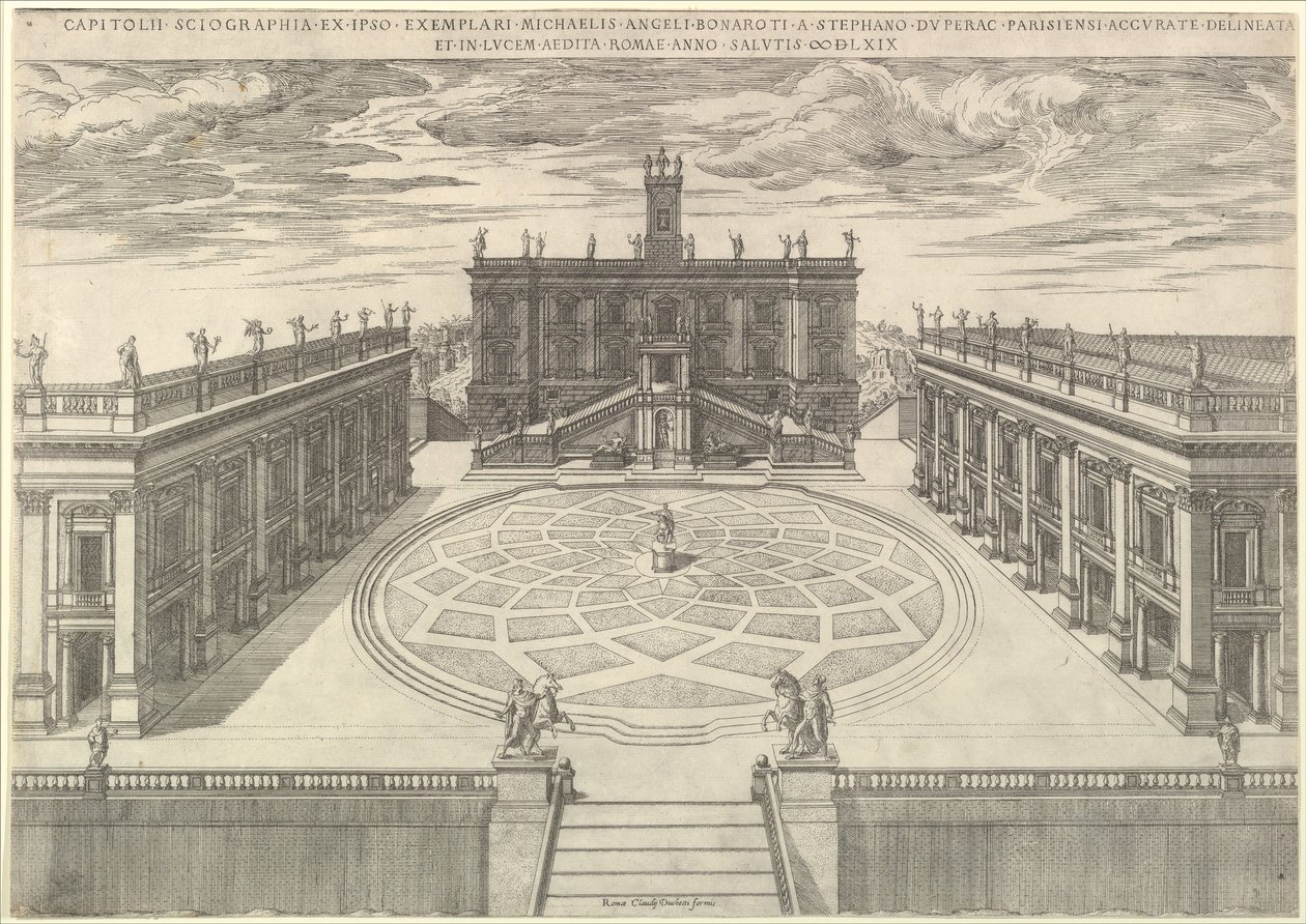 Speculum Romanae Magnificentiae: View of the Roman Capitol by Etienne Duperac
