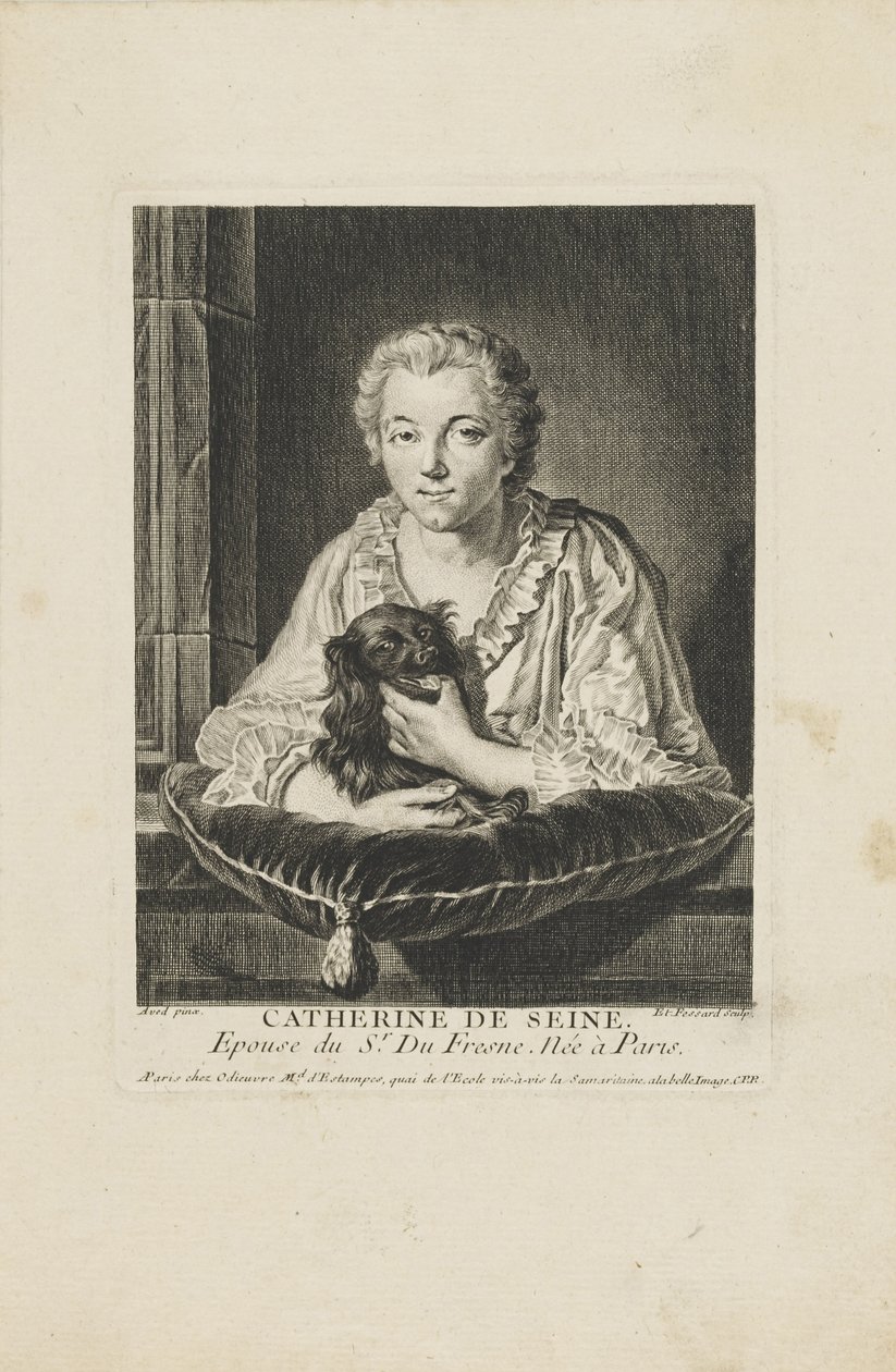 Portrait of the actress Madame Quinault-Dufresne by Etienne Fessard