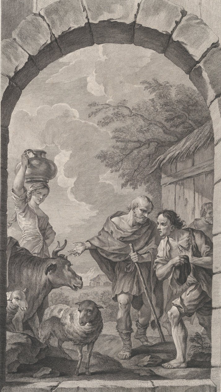 The Chapel of the Enfants-Trouvés in Paris: Groupe des bergers devant une chaumière by Etienne Fessard