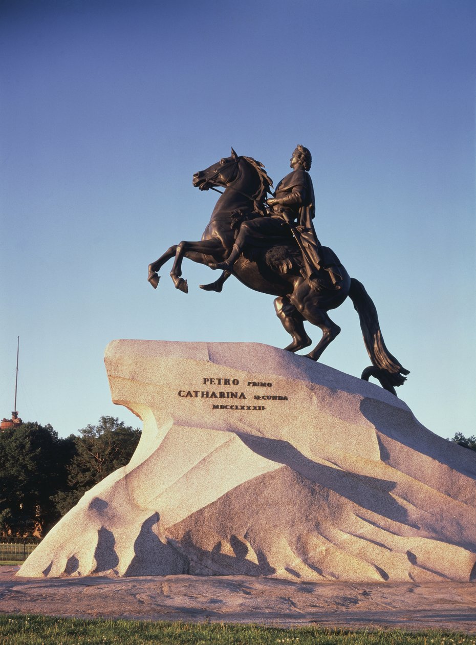 Rider statue of Peter the Great in St. Petersburg by Etienne-Maurice Falconet