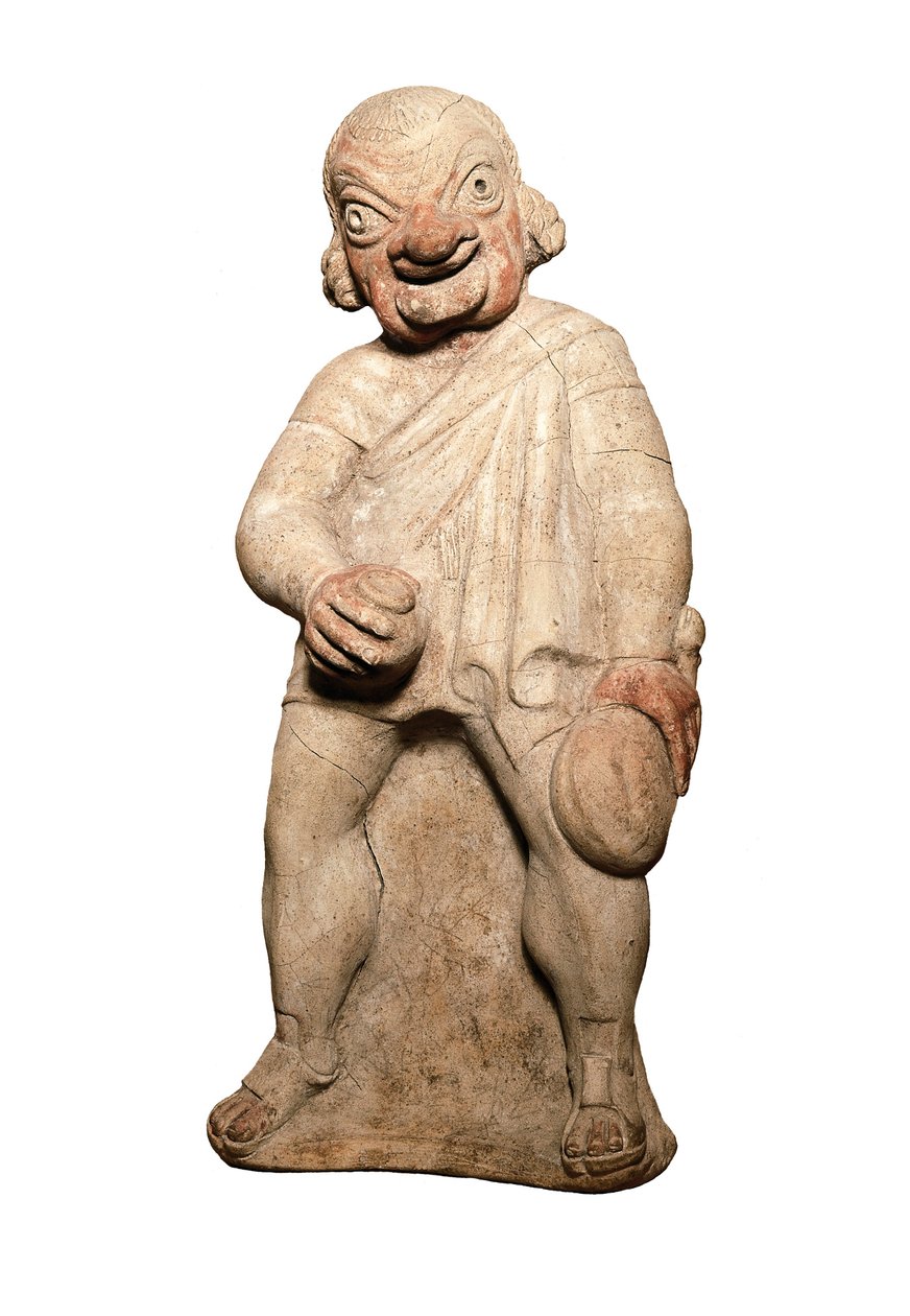 Etruscan Civilization: Representation of a Comic Actor with Grotesque Expression by Etruscan