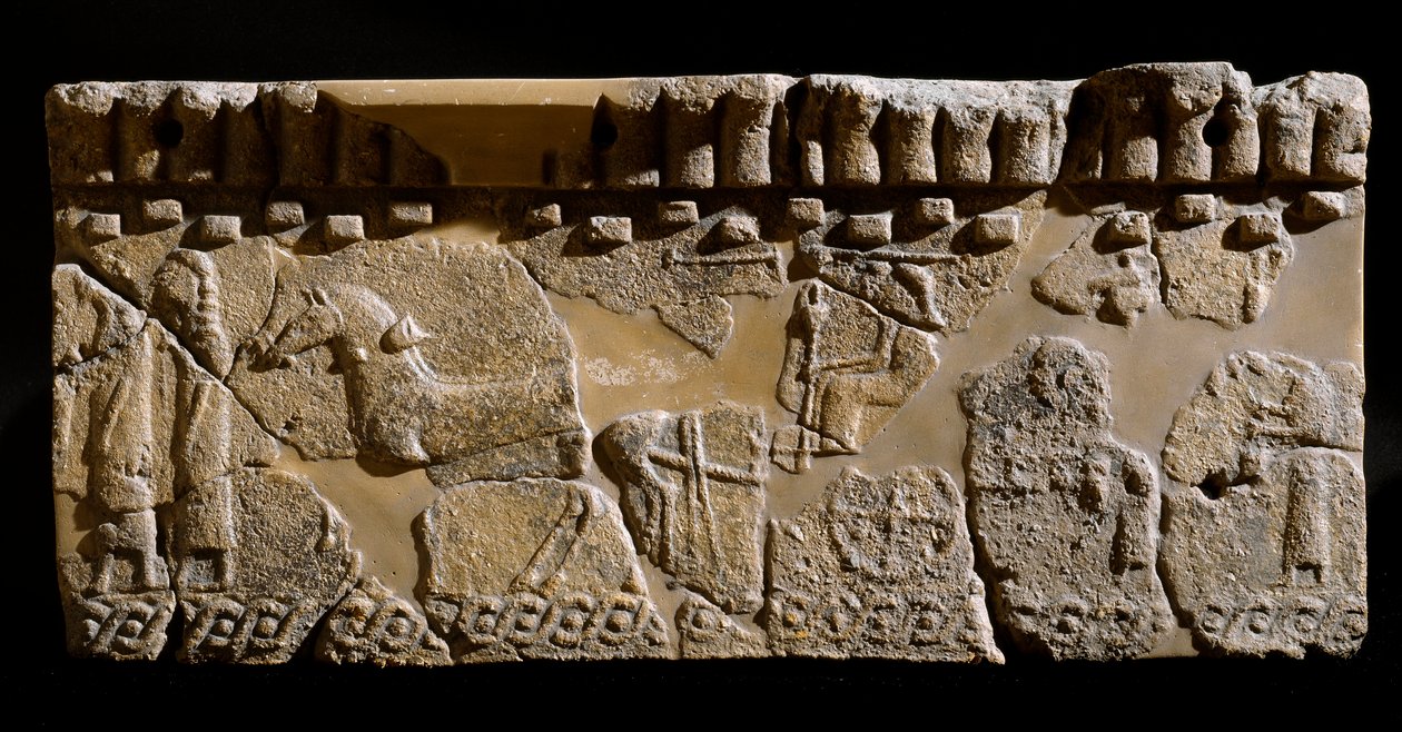 Terracotta frieze decorated with a cortege, 6th century BC by Etruscan