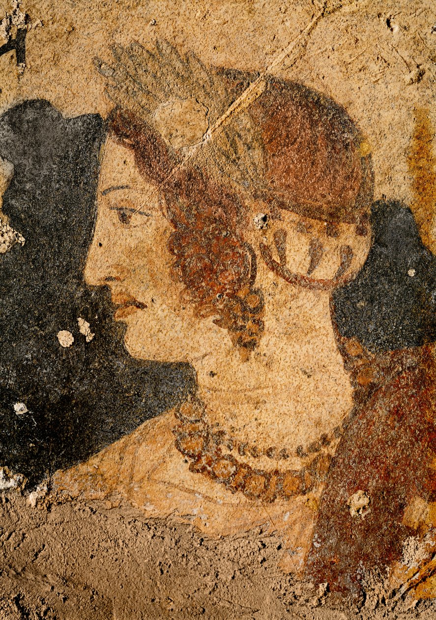 Head of a Young Woman, Velia (from the Tomb of the Orcus) by Etruscan