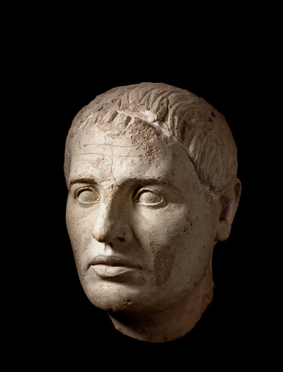Head of a man, in light clay, 2nd century BC by Etruscan