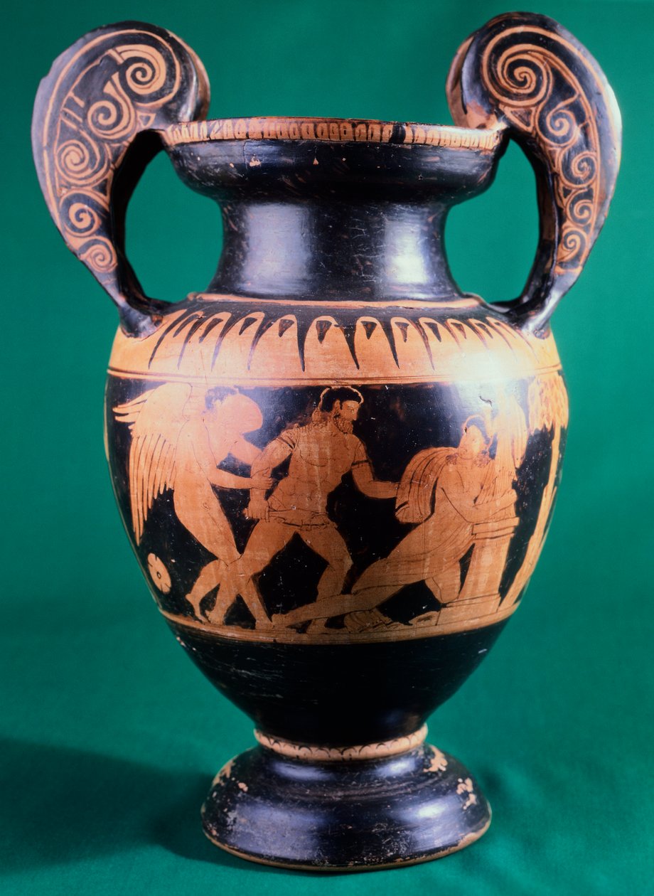Volute Krater by the Painter of Mainz, Depicting a Warrior and an Amazon