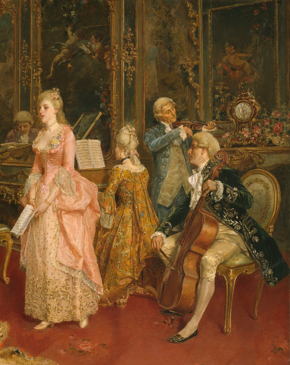 Concert at the Time of Mozart (detail) by Ettore Simonetti