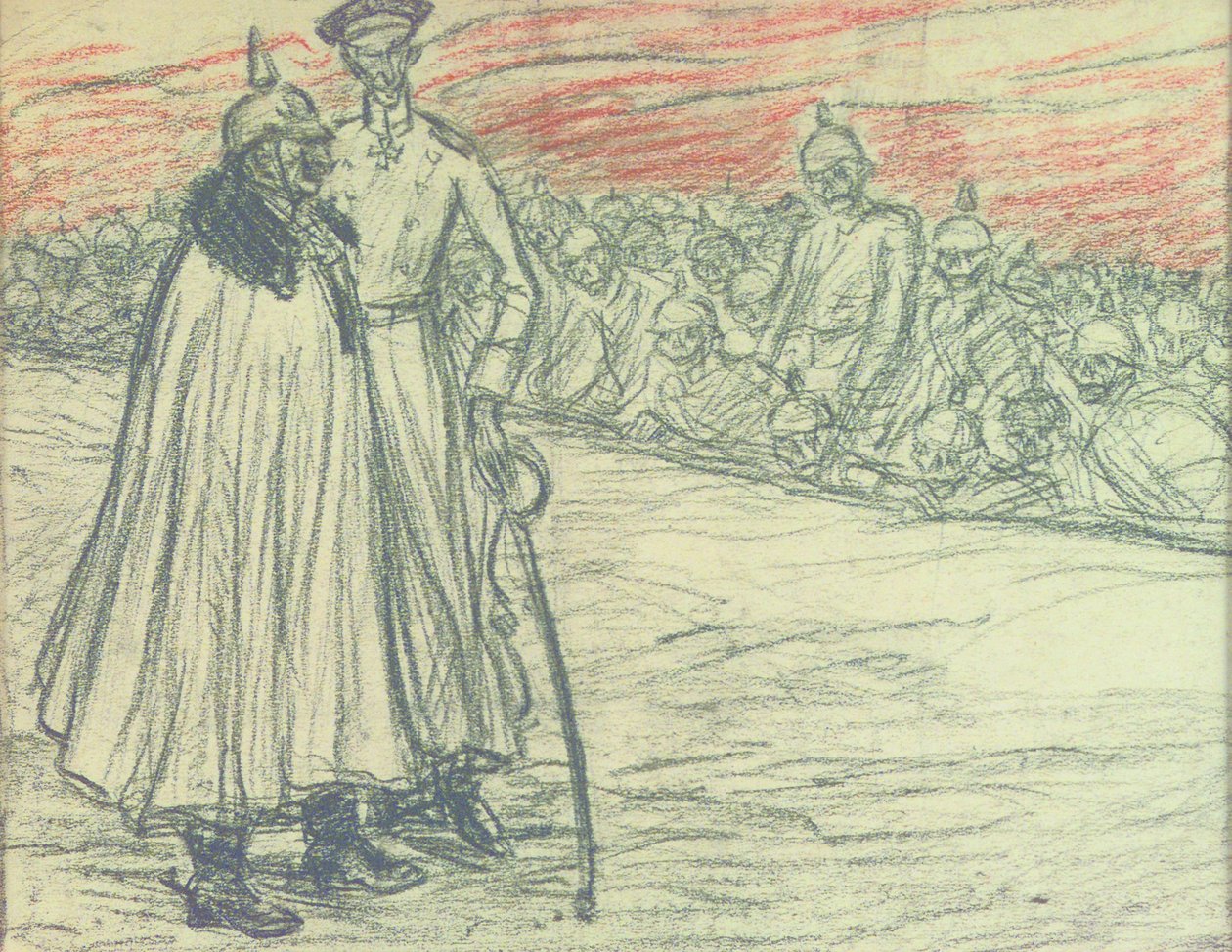 The German Emperor With the Crown Prince and the Fallen by Eugeen van Mieghem