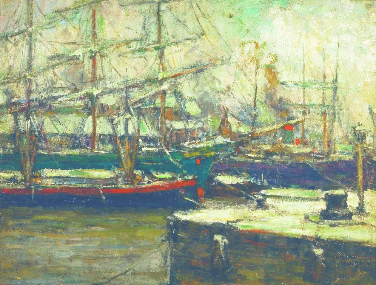 Winter in the Harbor by Eugeen van Mieghem