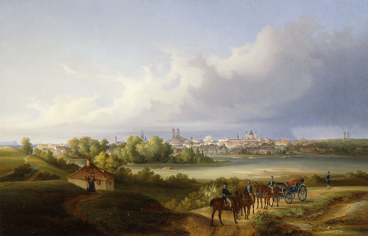 A View of Munich and the Isar River by Eugen Adam