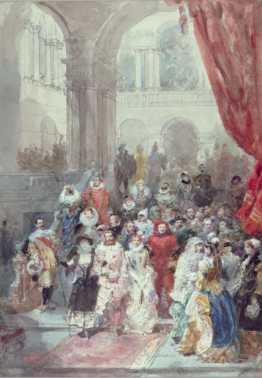 Study for a Costume Ball Given by the Princess of Sagan by Eugene-Louis Lami