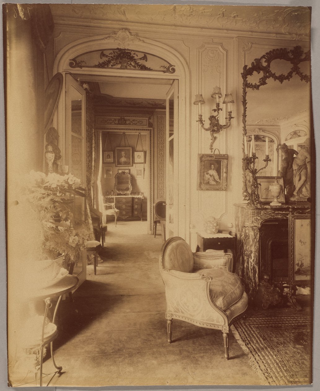 Interior of Melle Sorel, of the Comédie Française, Avenue des Champs-Élysées by Eugène Atget