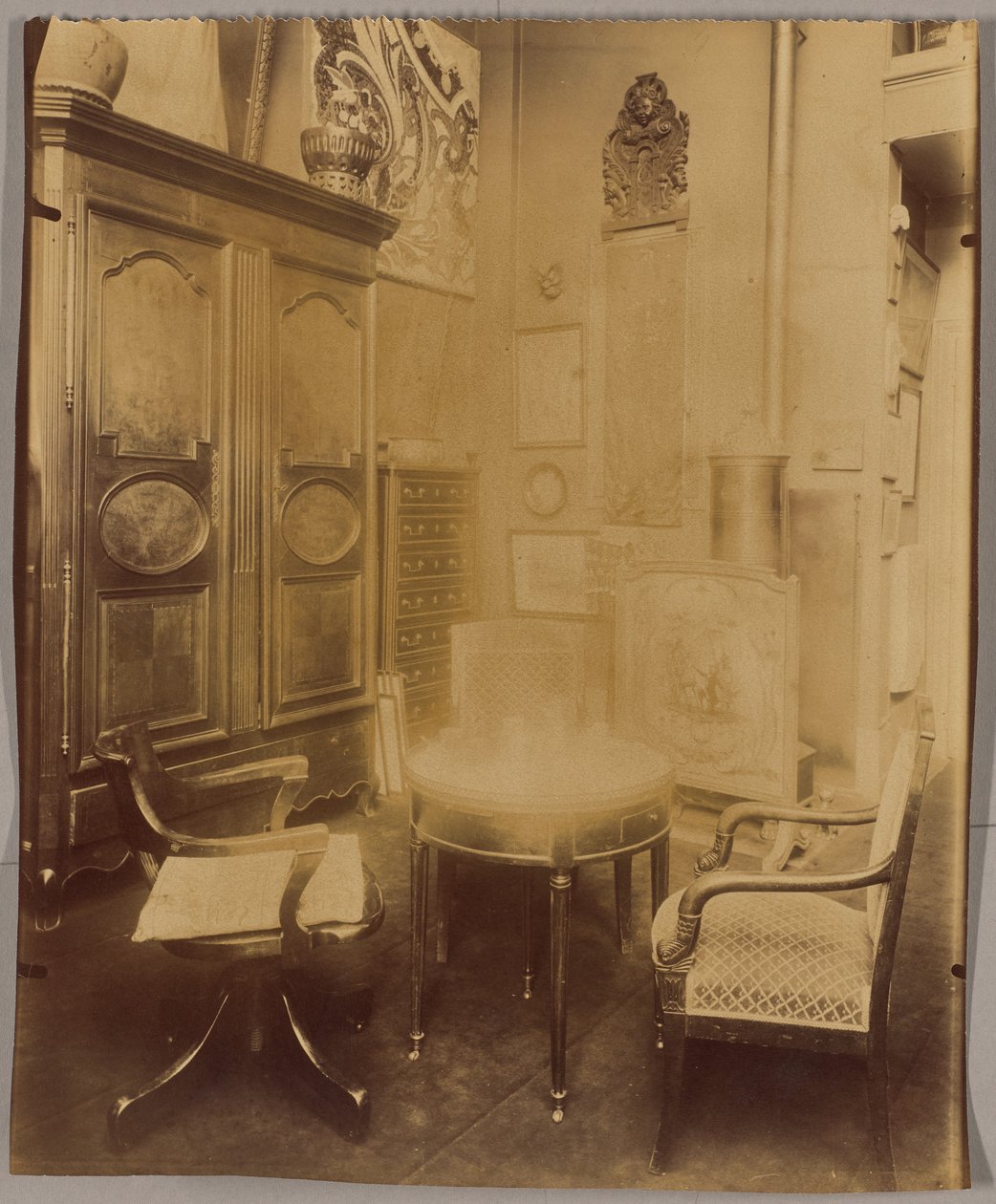 Interior of Mr. C., Decorator Apartments, Rue du Montparnasse by Eugène Atget