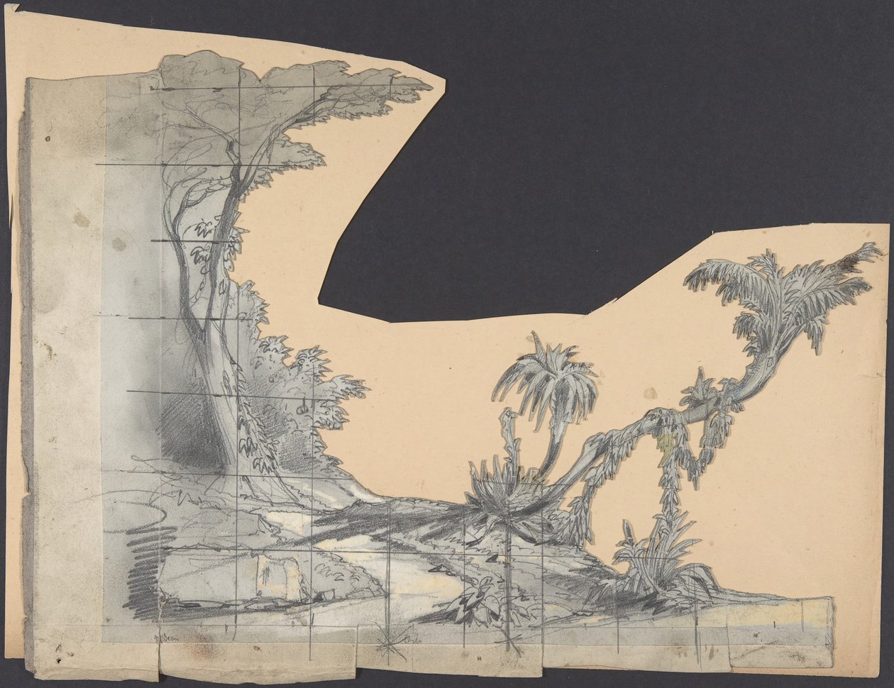 Design for a Stage Set at the Opera, Paris, 1830-90 by Eugene Ciceri